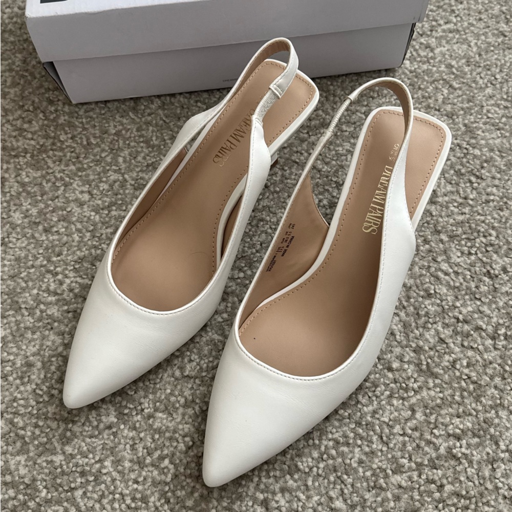 Dream Pairs White Kitten Heels